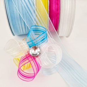 liston organza rayada