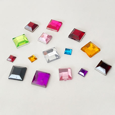 piedra cuadrada de acrilico