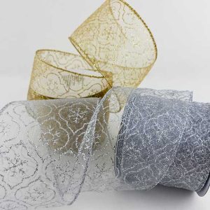 organza mosaico con diamantina y alambre