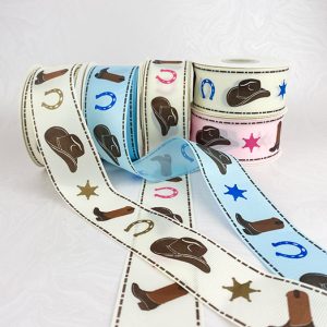 Falla estampada vaquero figuras de sombrero, bota, espuela e insignia de estrella