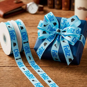 listón falla estampada con letras de feliz dia del padre