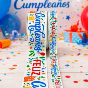 Listón Falla Estampada Feliz Cumpleaños