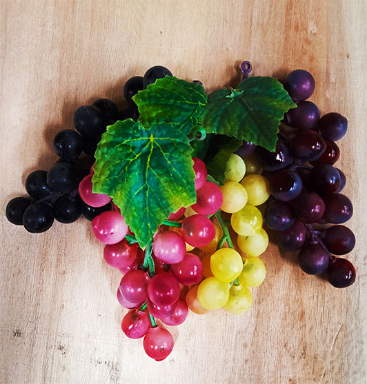 Uvas de plástico